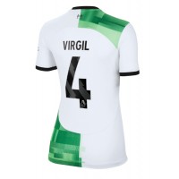 Ženski Nogometni dresi Liverpool Virgil van Dijk #4 Gostujoči 2023-24 Kratek Rokav